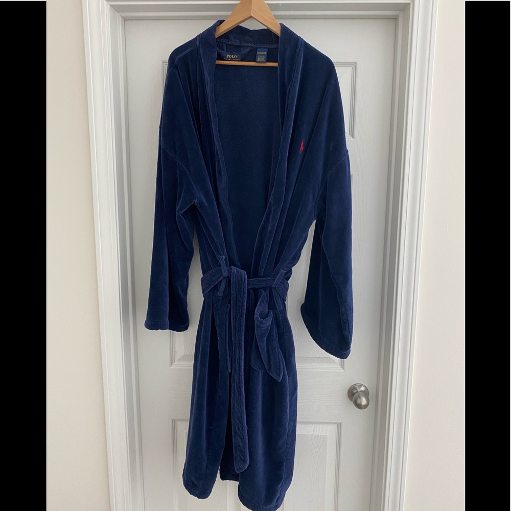 Mens Robe Polo Ralph Lauren Size L/XL Blue.